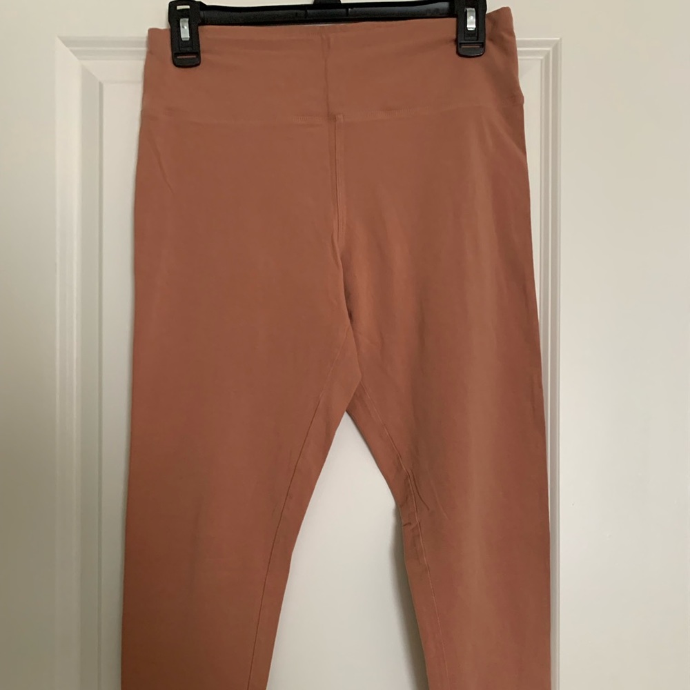 Express cotton leggings, tan, regular length, size m